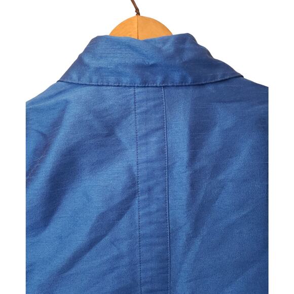 IC By Connie K Blue Collar Button Down Top Artsy Buttons Small Business Wear - Picture 4 of 10